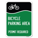 Bicycle Parking Area - Permit Required with Graphic