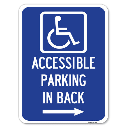 Accessible Parking on Right Arrow (With Graphic)