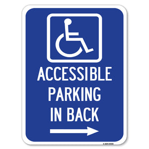 Accessible Parking on Right Arrow (With Graphic)