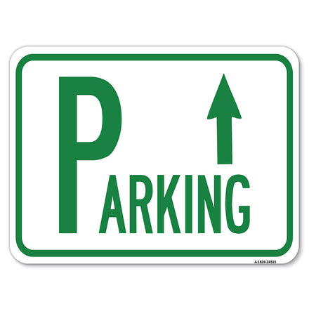 Parking with Arrow Pointing Up