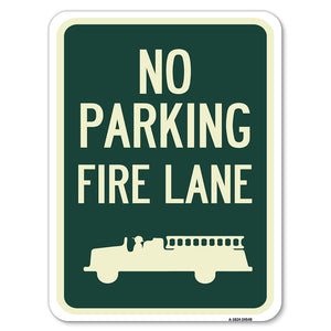 No Parking Fire Lane (Fire Truck Symbol)