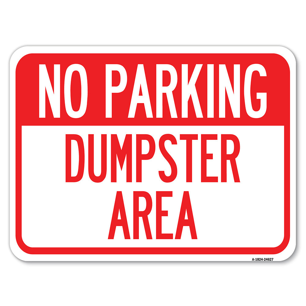 No Parking Dumpster Area