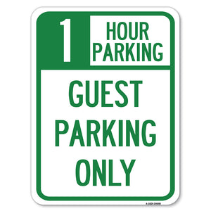 1 Hour Parking, Guest Parking Only