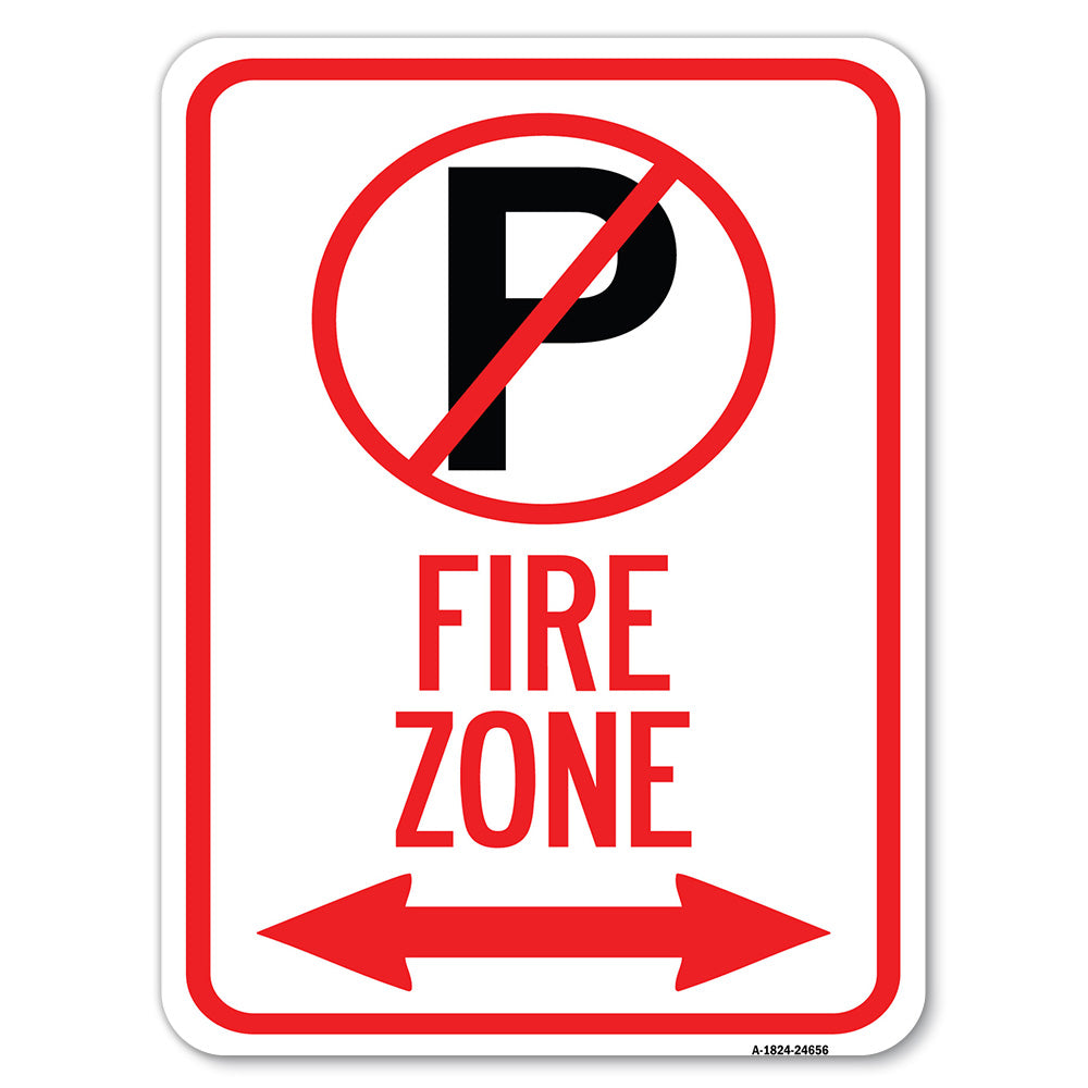 (No Parking Symbol and Arrow Pointing Left and Right)