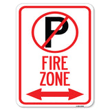 (No Parking Symbol and Arrow Pointing Left and Right)