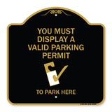 You Must Display A Valid Parking Permit to Park Here (With Parking Permit Graphic)