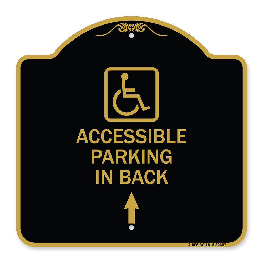 With NY - Approved Isa Symbol Accessible Parking on Up Arrow (With Graphic)