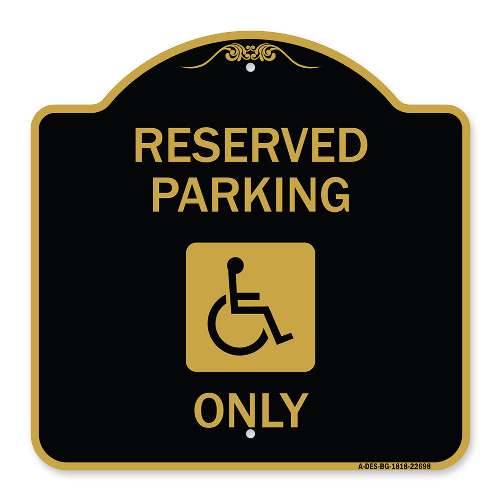 With NY Compliance Reserved Parking Only (With Access Icon)