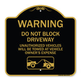 Warning Do Not Block Driveway (With Graphic)