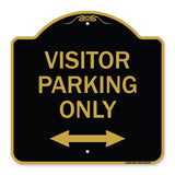 Visitor Parking Sign Visitor Parking Only (With Bidirectional Arrow)