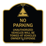 Unauthorized Vehicles Towed at Owner Expense with Graphic