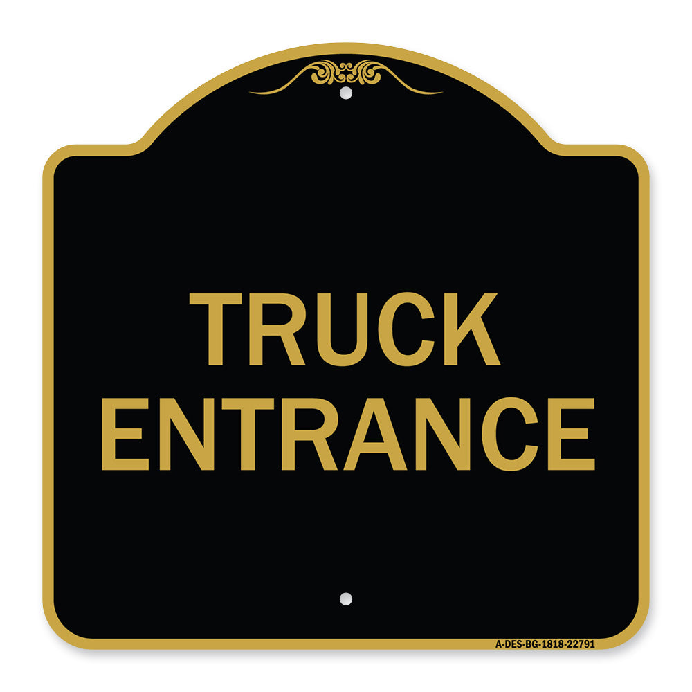 Traffic Entrance Sign Truck Entrance