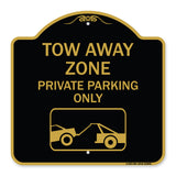 Tow Away Zone - Private Parking Only (With Car Towing Symbol)
