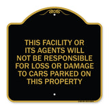 This Facility or Its Agents Will Not Be Responsible for Loss or Damage to Cars Parked on This Property