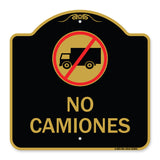 Spanish Traffic Sign No Camiones (No Trucks) (With Graphic)