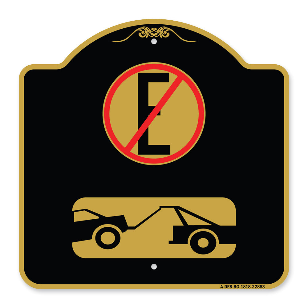 Spanish Parking Control Sign No Estacionar (No Parking) (With Symbol)