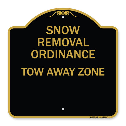 Snow Emergency Route Tow Away Zone with Graphic