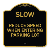 Slow - Reduce Speed When Entering Parking Lot