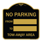 No Parking From - to with Blank Space