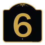 Sign with Number 6