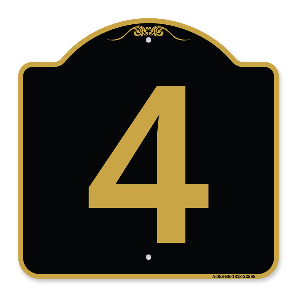 Sign with Number 4