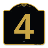 Sign with Number 4
