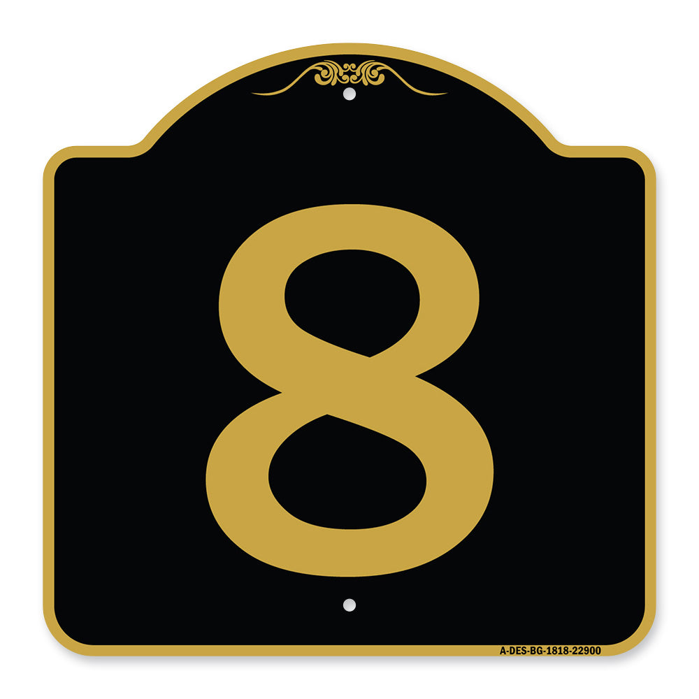 Sign with Number '8
