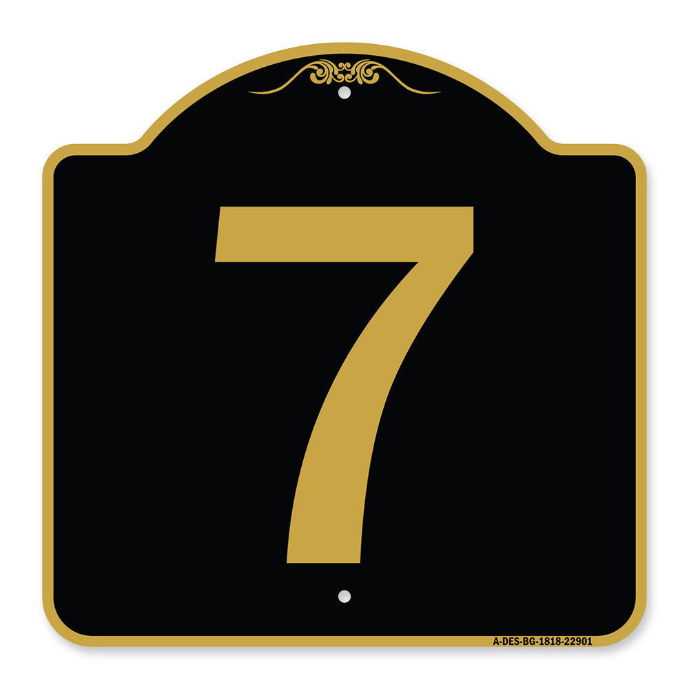 Sign with Number '7