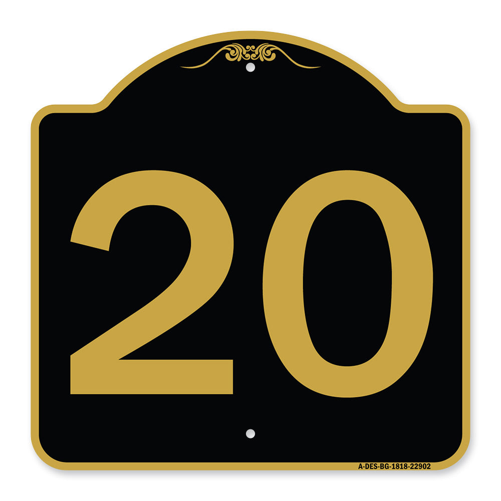 Sign with Number '20