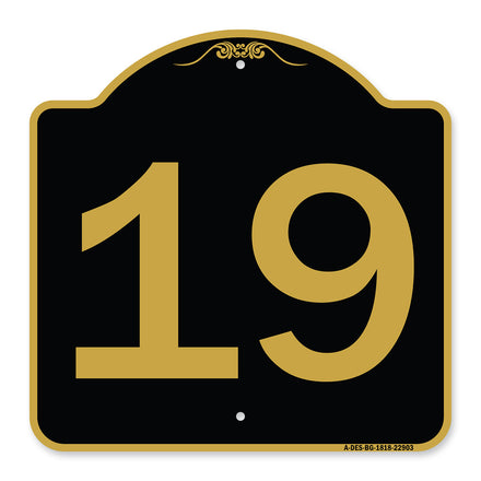 Sign with Number '19