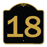 Sign with Number '18