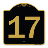 Sign with Number '17