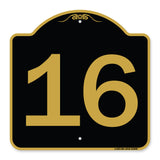 Sign with Number '16
