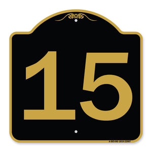 Sign with Number '15