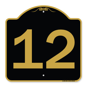 Sign with Number '12