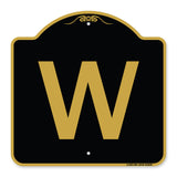 Sign with Letter W