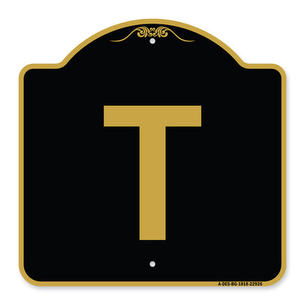 Sign with Letter T