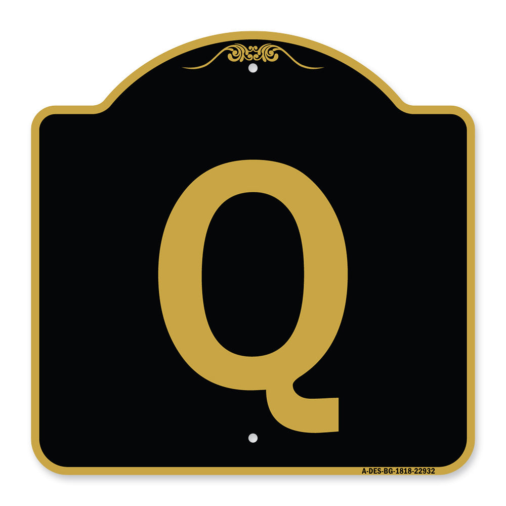 Sign with Letter Q