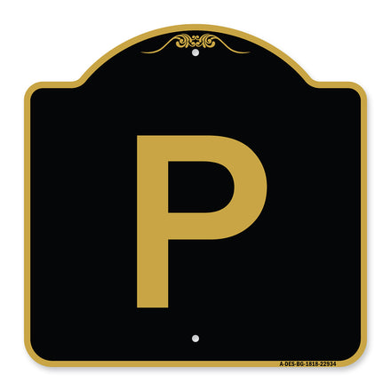 Sign with Letter P