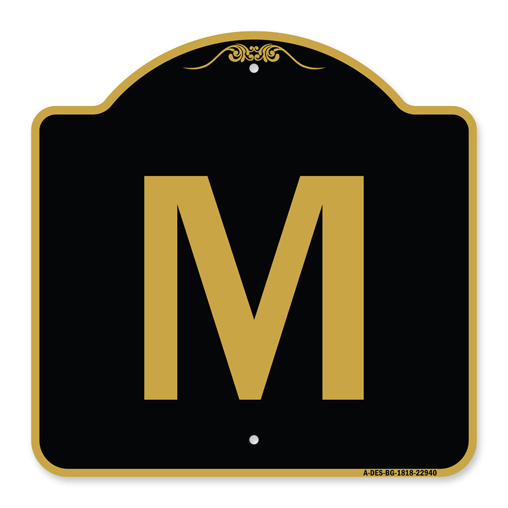 Sign with Letter M