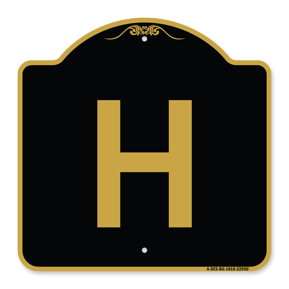 Sign with Letter H