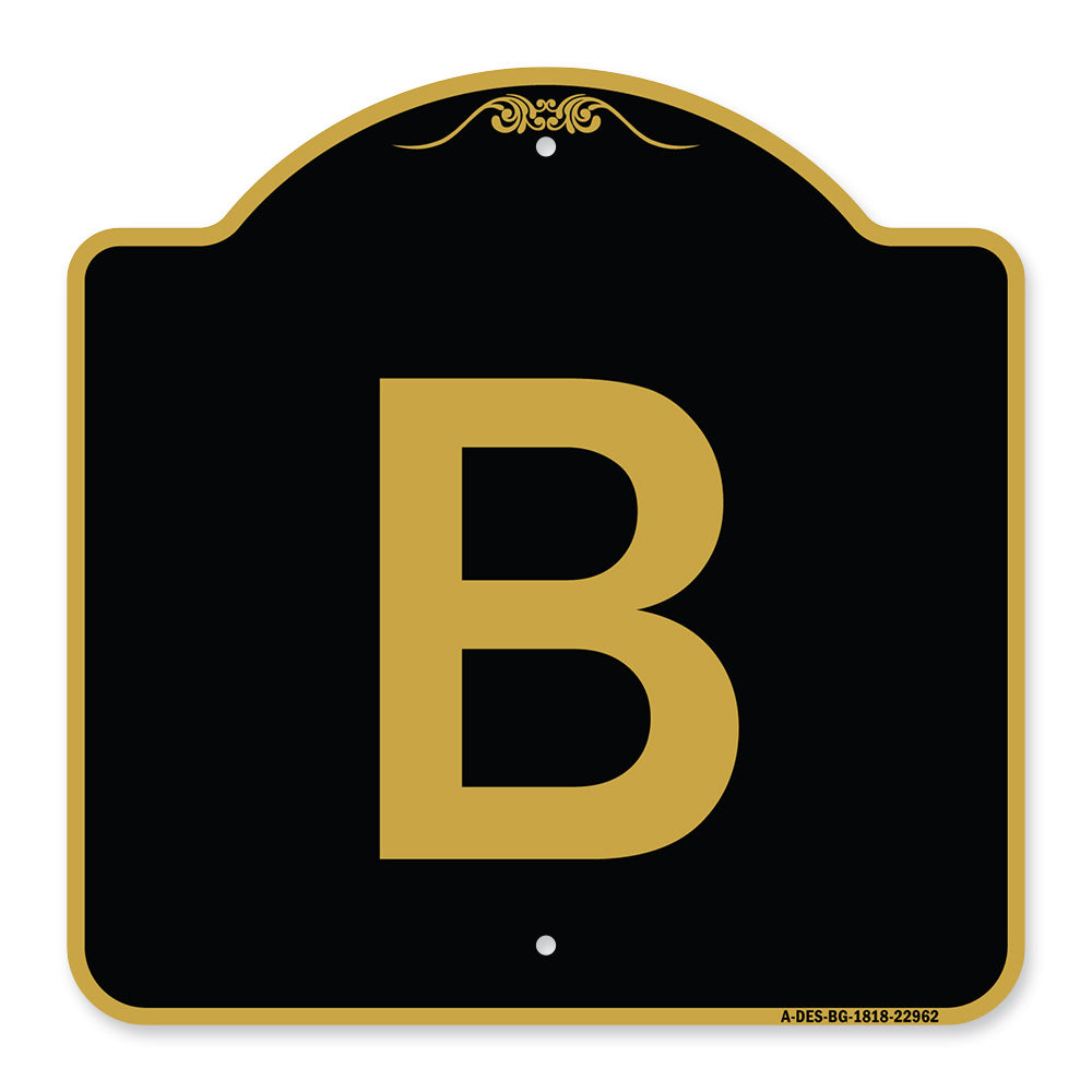 Sign with Letter B