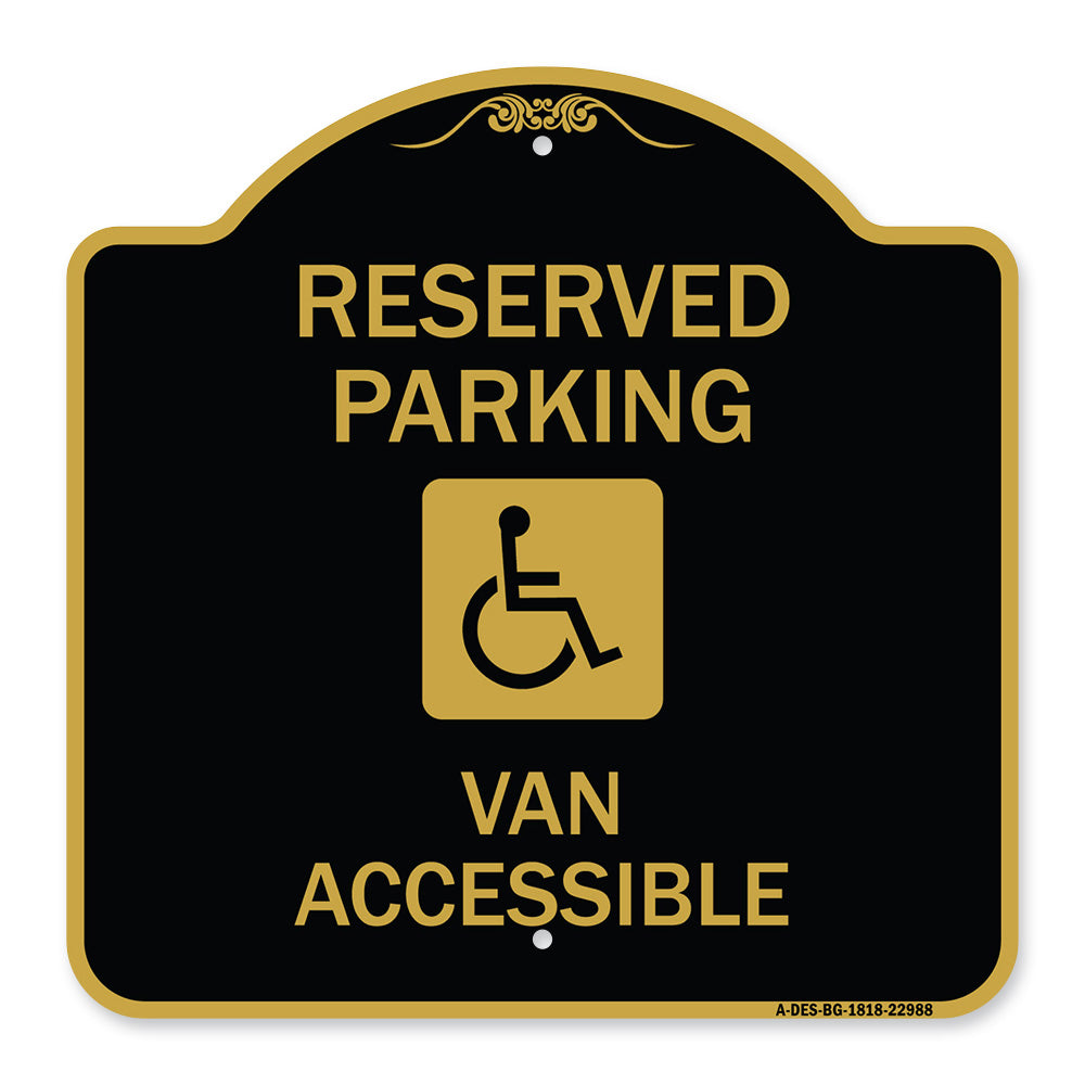 Reserved Parking Van Accessible with Symbol