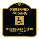 Reserved Parking State Disabled Parking Permit Required (Handicapped Symbol)