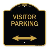 Reserved Parking Sign Visitor Parking (Arrow Pointing Left and Right)
