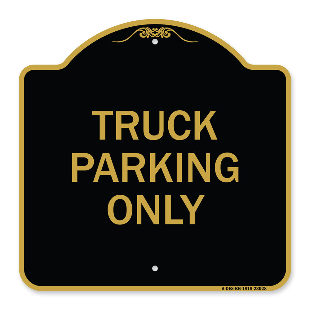 Reserved Parking Sign Truck Parking Only