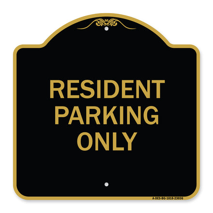 Reserved Parking Sign Resident Parking Only