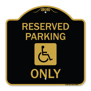 Reserved Parking Only (With Handicapped Symbol)