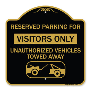 Reserved Parking for Visitors Only Unauthorized Vehicles Towed Away