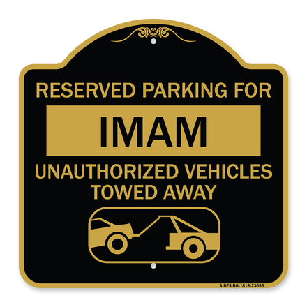 Reserved Parking for Imam Unauthorized Vehicles Towed Away (With Tow Away Graphic)